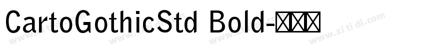 CartoGothicStd Bold字体转换